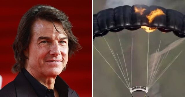 Tom Cruise's Burning Parachute Stunt Earns Guinness World Record