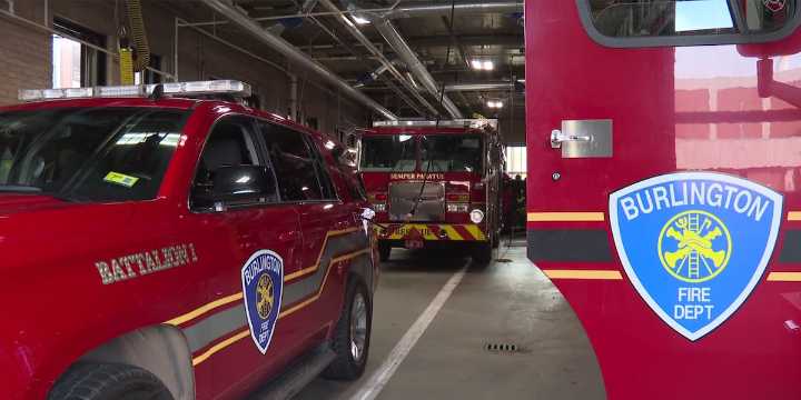 Burlignton fire crews respond to fire on Prospect Street