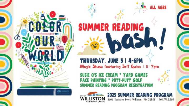 Williston residents invited to Summer Reading Bash at the library