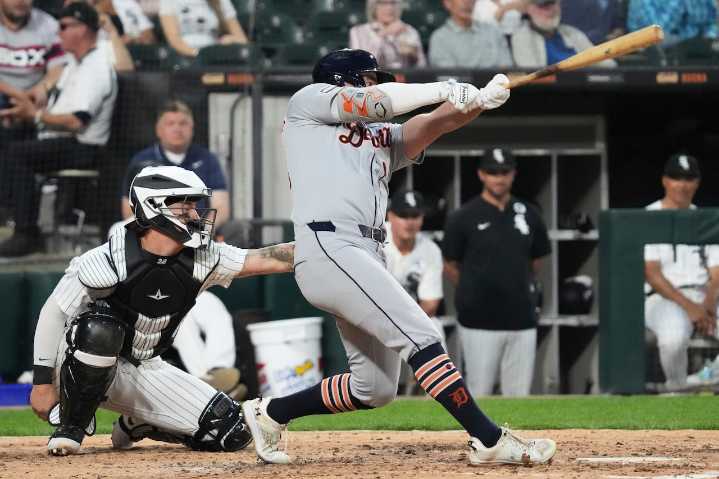 Tigers’ Kerry Carpenter hits three home runs against the White Sox, buy his jersey today
