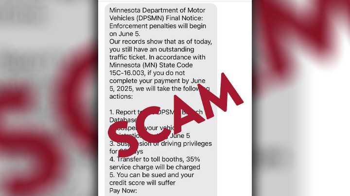 MN Warning Public About Scam Texts Involving Fake DVS Messages
