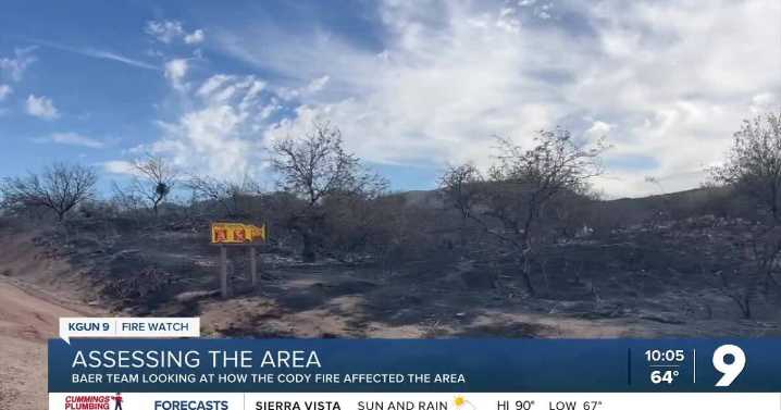BAER team assessing Cody Fire damage to Oracle area