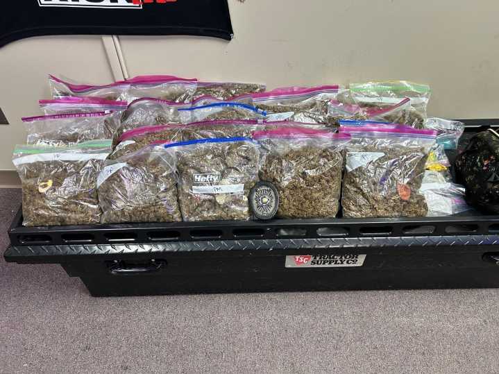 Two people arrested after authorities discover 10 pounds of marijuana