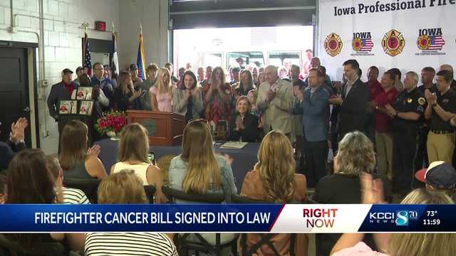 Iowa politics: Reynolds signs law expanding cancer coverage for first responders
