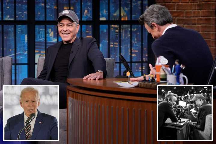 Seth Meyers skips asking George Clooney about Biden's mental decline, not recognizing him at fundraiser