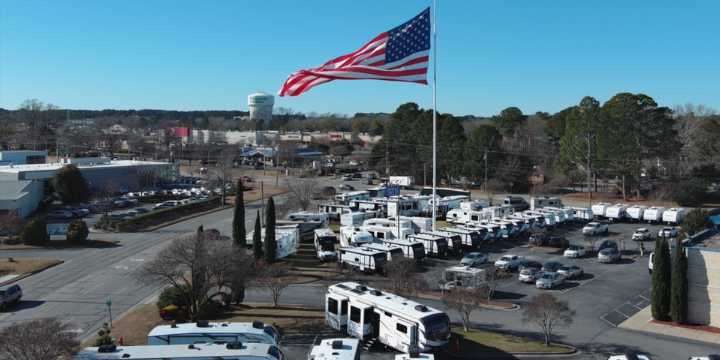 Greenville files lawsuit against Camping World over huge American flag