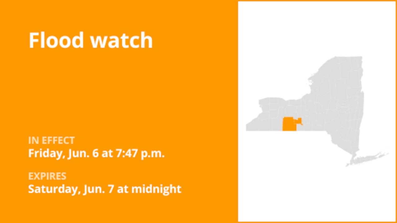 NY weather: Flood watch for Steuben and Schuyler counties until early Saturday caused by intense rainfall