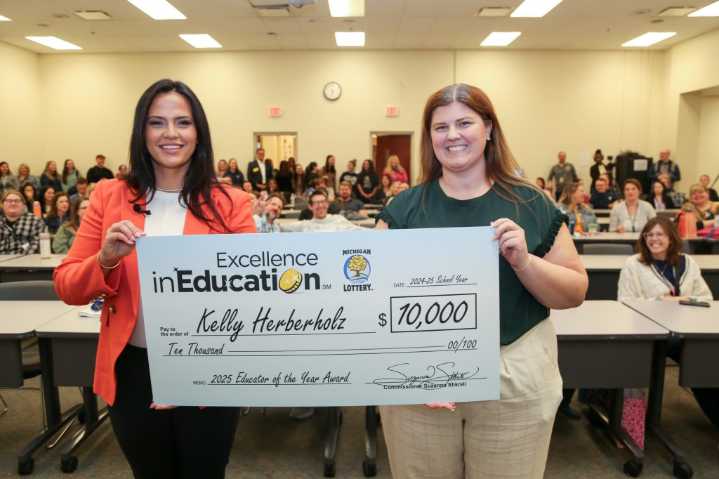 Michigan’s top educator is science teacher who sends postcards home with positive messages