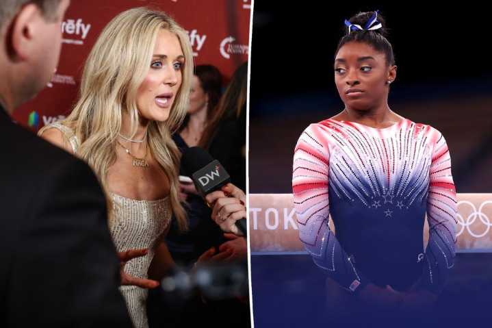 Simone Biles slams 'sore loser' Riley Gaines over attacks on trans athletes