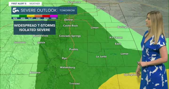 Thunderstorms return to the forecast Sunday in southern Colorado