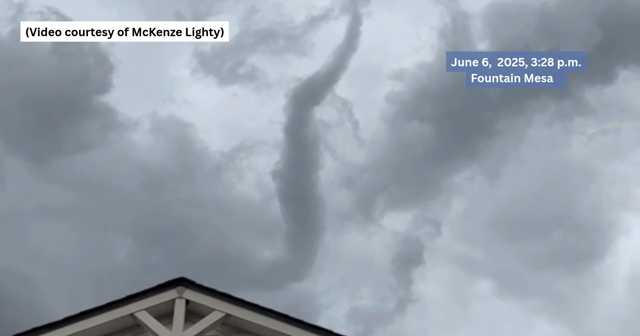 VIDEO: Funnel cloud spotted south of Colorado Springs Friday