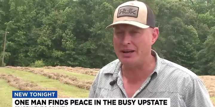 One man is finding peace in the busy Upstate