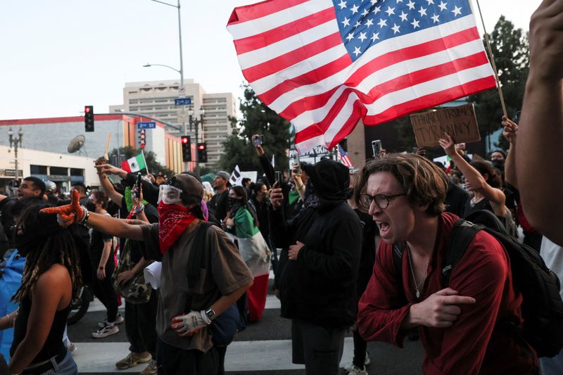 US Marines arrive in LA; California governor warns 'democracy under assault'