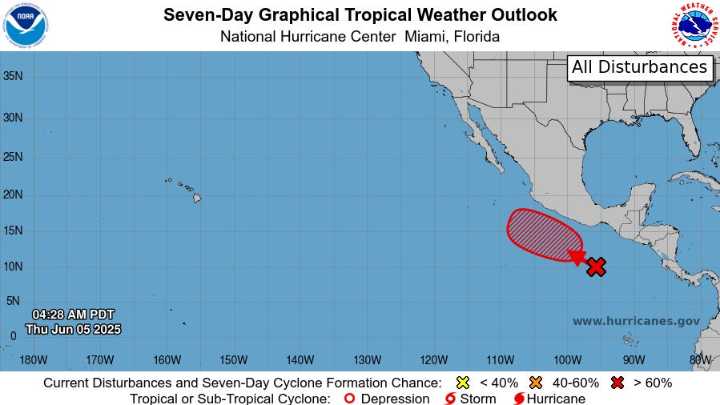 Storm tracker: Disturbance in Pacific could become tropical depression