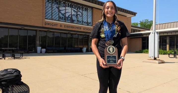 Eisenhower's Stibal closes middle school track career on high note