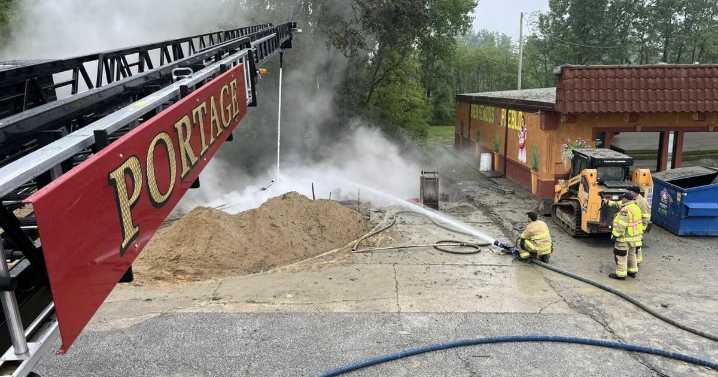 Minor explosion, fire during removal of Portage fuel tanks