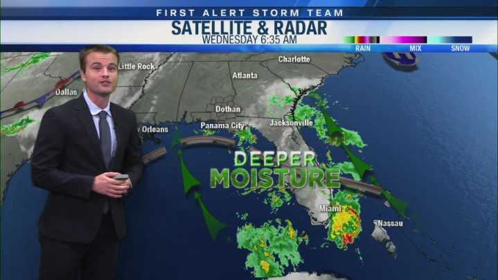 Rounds of heavy rain likely today, wet pattern continuing over the next week