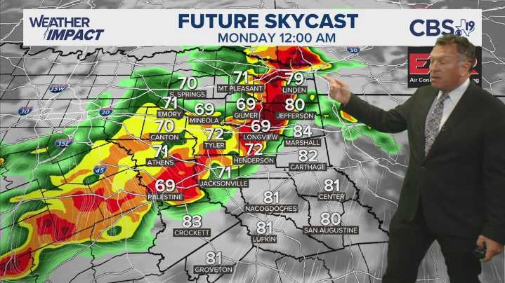 CBS19 Weather: Weather Impact Alert Sunday Night into Monday morning