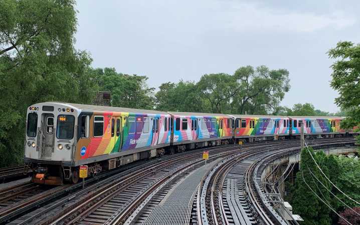 CTA's rainbow Pride Train is back on the Red Line tracks for June