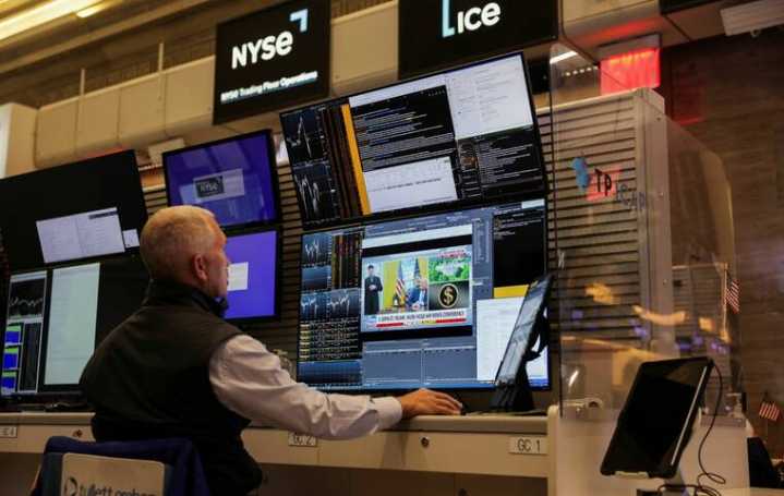 Wall Street ends down as Tesla slumps 14% on Trump