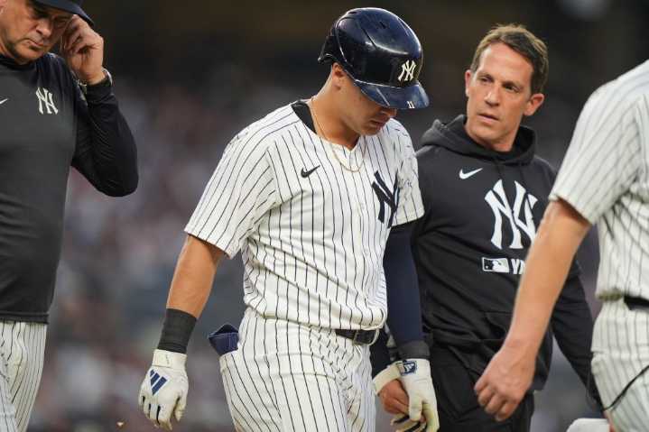 Yankees' Anthony Volpe exits game vs. Red Sox after hit
