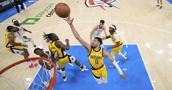 NBA Finals: Tyrese Haliburton's last-second shot seals Pacers comeback win in Game 1