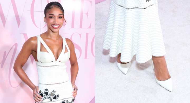 Lori Harvey Goes White Hot in Classic Heels for Black Women in Music