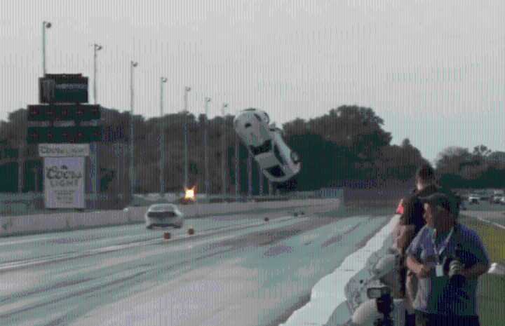 Drag racer survives frightening airborne crash at World Wide Technology Raceway