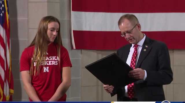Husker softball standout Jordy Bahl recognized at state capitol, including unique honor