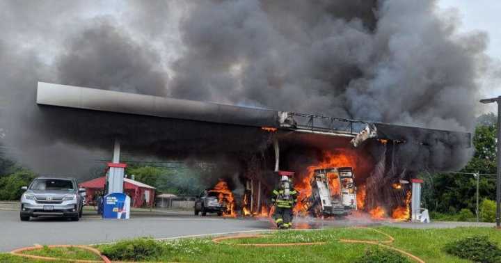 Sheriff: Minor injuries in Ballston gas station fire