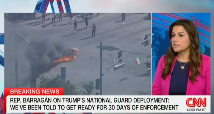 CA Dem Rips Trump Attacking ‘Peaceful’ Protest — As Footage of Burning Car Plays