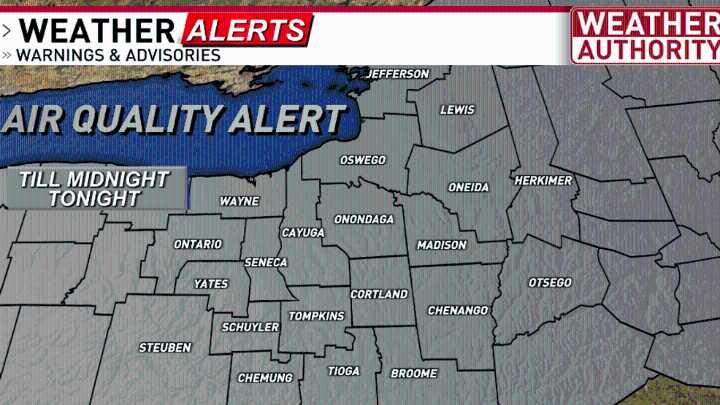 Hazy skies before improving air quality late tonight