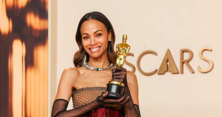 Zoe Saldaña says she 'collapsed' immediately following her Oscars win for 'Emilia Pérez'