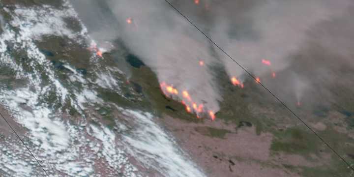 Data capturing hot spots and burned acres show Canada wildfire season off to wild start