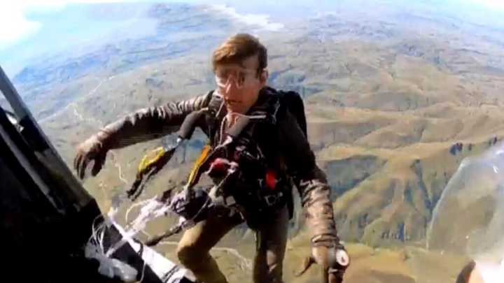 Tom Cruise awarded Guinness World Record for flaming parachute stunt