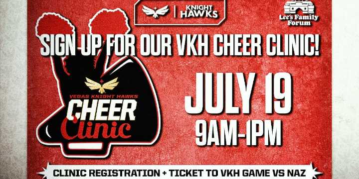 Vegas Lil’ Knight Hawks Cheer Clinic to be held on July 19