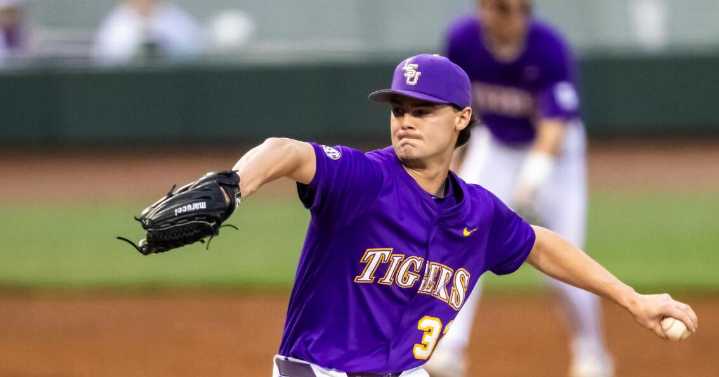 LSU ace pitcher Kade Anderson has early scare