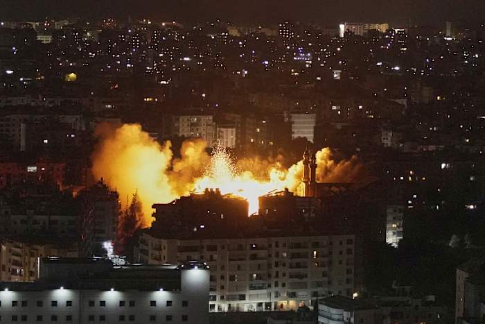 Israel strikes Beirut’s suburbs to target what it says is Hezbollah drone production