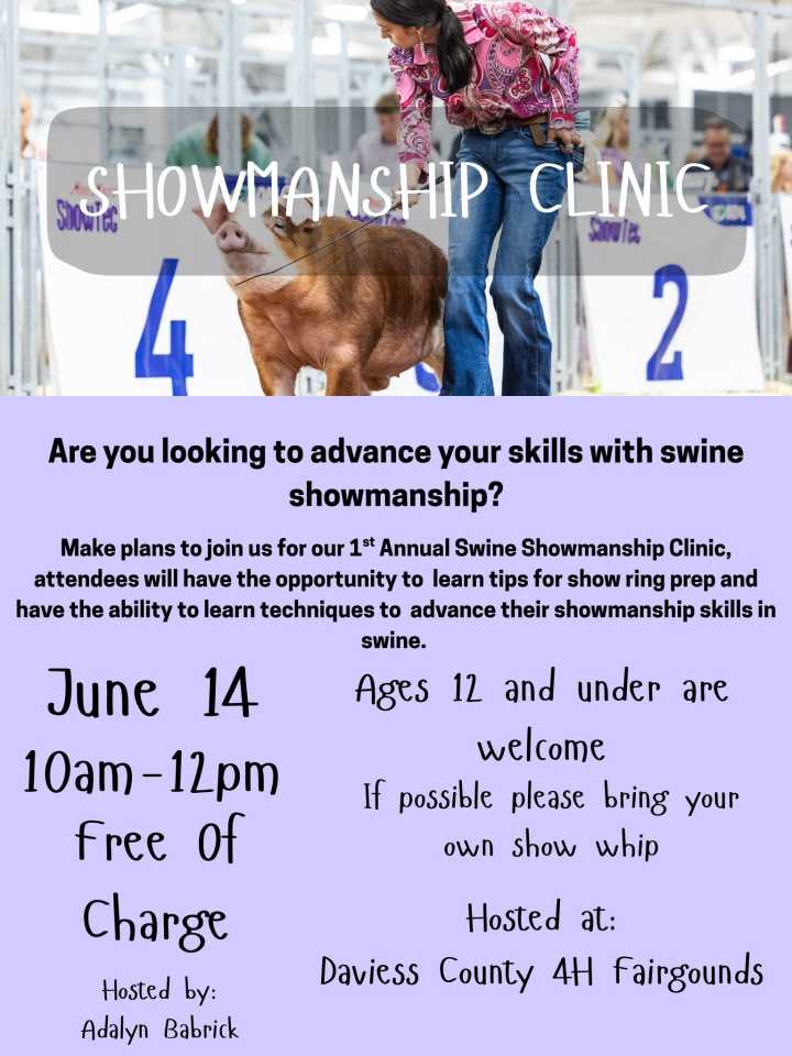 Swine Showmanship Clinic coming to Daviess County 4