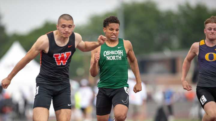 Rare 100 victory highlights six area individual titles at WIAA state track