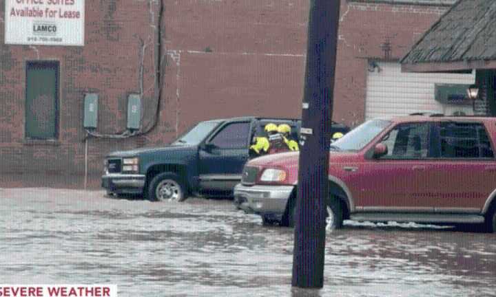 Inundación en Sanford por intensas lluvias