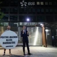Greenpeace activists charged with theft of Macron waxwork