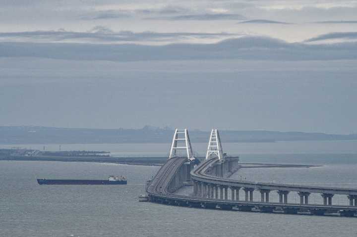 Ukraine says it hit Crimean Bridge in underwater explosion