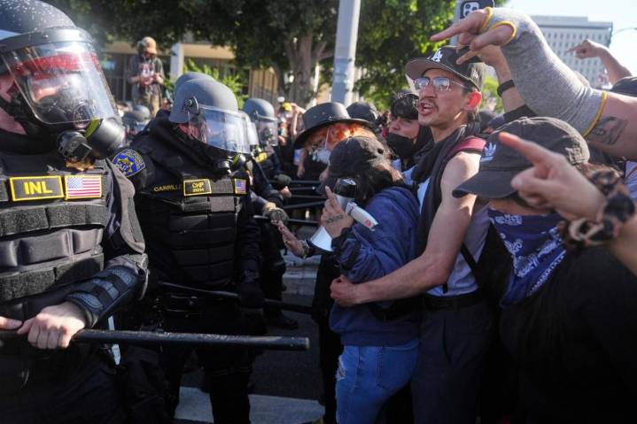 Amid LA protests, Trump pardoned those who did far worse on Jan. 6