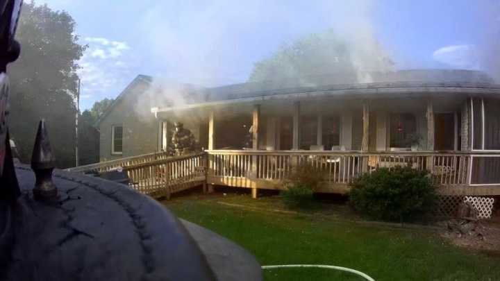 Firefighters tackle early morning house fire in Campbell County
