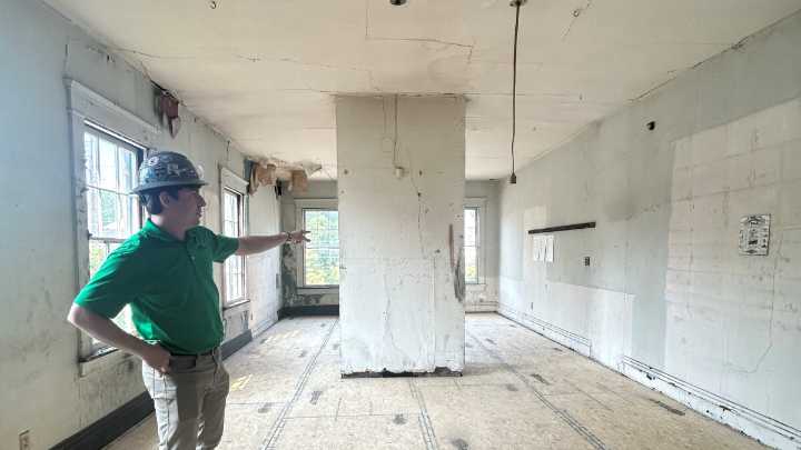Covington's Duveneck house is now stable, but its completion funds are up in the air