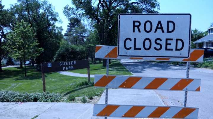 Construction near Custer Park underway
