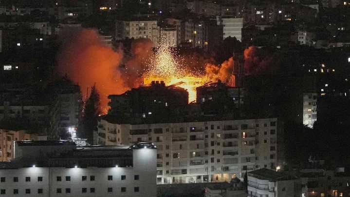 Israel strikes Beirut's suburbs to target what it says is Hezbollah drone production