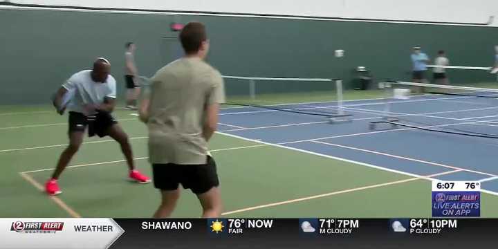 WBAY’s Emerson Lehmann takes part in Donald Driver’s charity pickleball classic