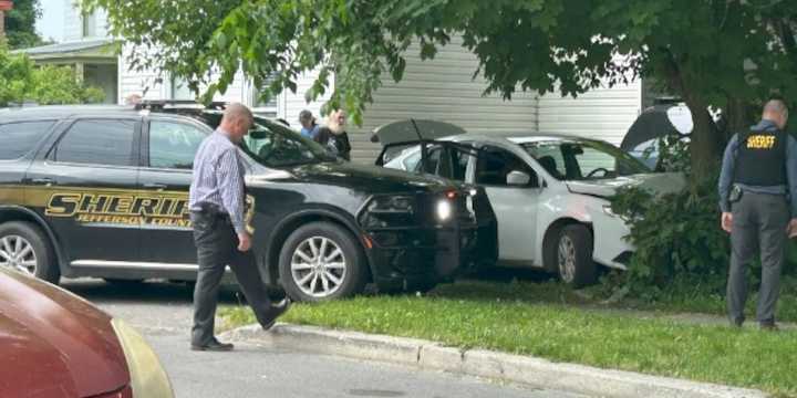 Watertown man allegedly flees police, crashes into tree